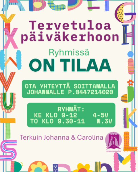 Ilmoittaudu päiväkerhoon